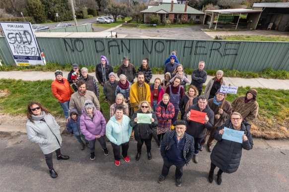 Daylesford residents opposed to plans to build a Dan Murphy’s store in the spa country town. 
