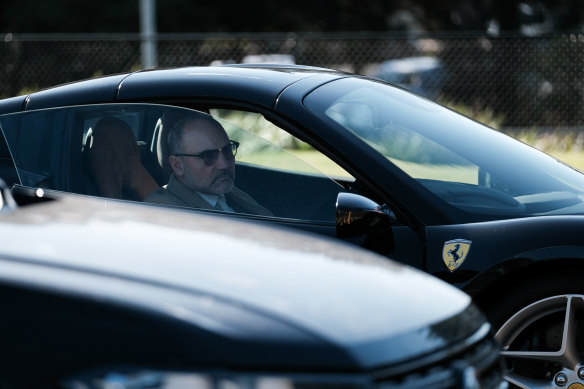 Lee Hagipantelis in his Ferrari.