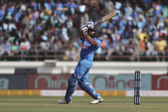 Rohit Sharma is in doubt for Sunday's ODI clash after hurting his shoulder in the second match on Friday. 