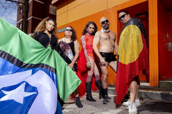 Tetei Bakic-Tapim, Jinny Jane Smith, Shannan Marino, Robert Adamson and Kimbaley Kershaw will be marching in the First Nations Float and the Haka for Life Float at Mardi Gras.