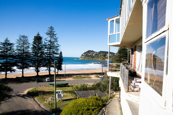 The ageing apartment block and deli at Whale Beach are owned by the Cassar tourism family.