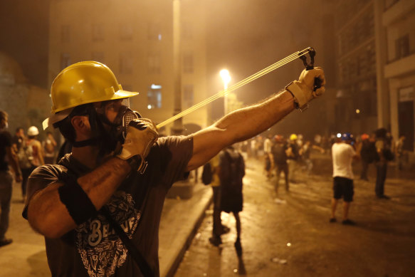 A recent street protest in Beirut.