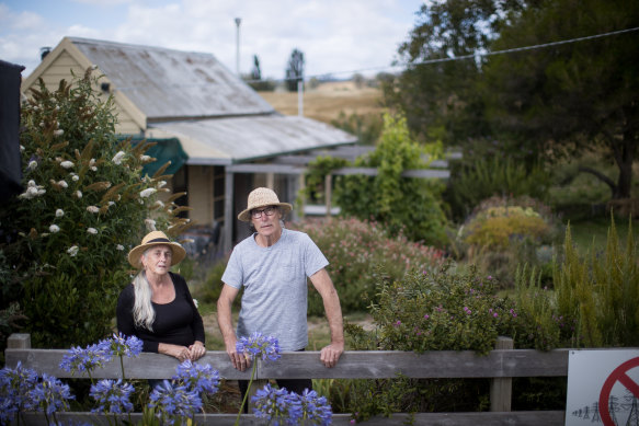 Jenny Blackett-Smith and Paul McGoldrick at their Kingston property. 