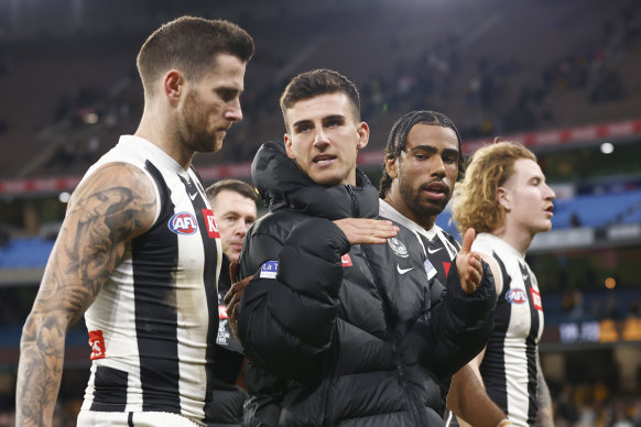 Despite their loss to the Hawks, and losing Brownlow Medal favourite Nick Daicos to injury, the Magpies remain two games clear on top of the ladder.