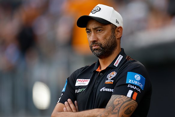 Wests Tigers coach Benji Marshall.