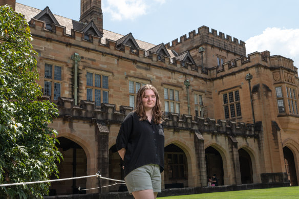 Sydney Uni student Tahlia Watson said the scholarship made an “extreme difference”.