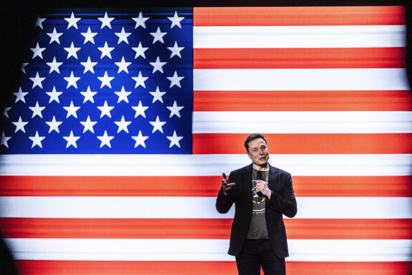 Elon Musk speaks at Trump campaign event at the Life Centre Church in Harrisburg, Pennsylvania on Saturday.