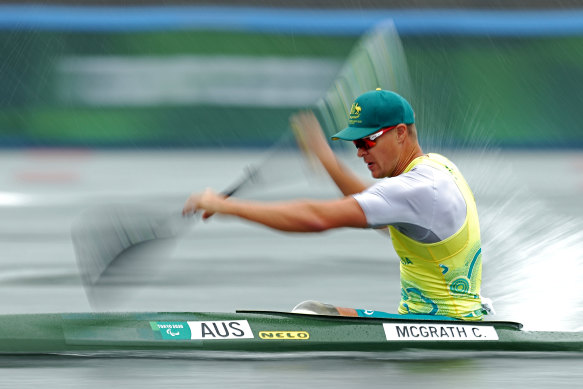 Curtis McGrath competes in the men’s heats on Thursday. 