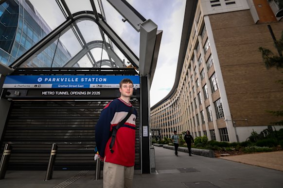 Wallace Butterfield is looking forward to his commute to Melbourne University being 25 minutes shorter each way.