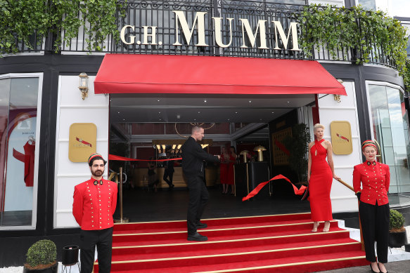 Mumm's marquee is based on a Parisian boutique hotel.