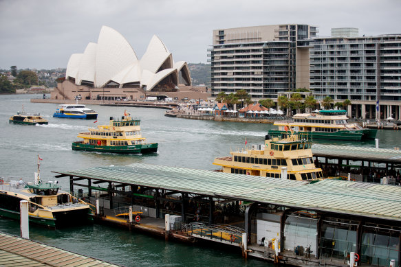 The wharves at Circular Quay are looking tired despite an exterior upgrade. 