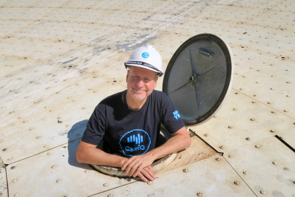 Doug Hilton spent his first day on the job visiting the Parkes radio telescope, Murriyang, also known as the Dish.