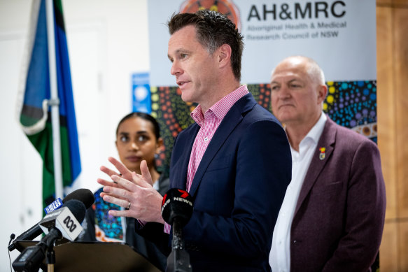 NSW Premier Chris Minns at the Aboriginal Health and Medical Research Council training centre in Sydney’s Little Bay in June 2023.