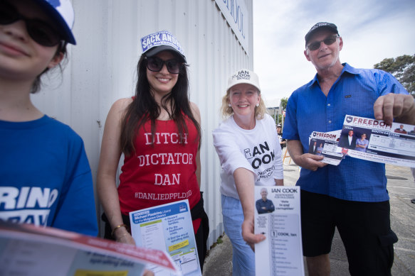 Mulgrave, the state seat once held by Daniel Andrews, attracted hundreds of volunteers from a broad range of parties to voting booths across the electorate.