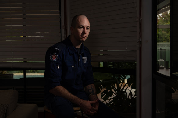 Paramedic Kieran Egan is a delegate with the Health Services Union.