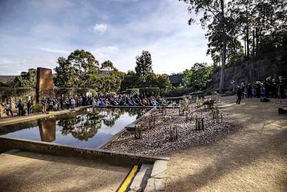 A memorial service in Tasmania's Port Arthur, where 35 people were killed in 1996.