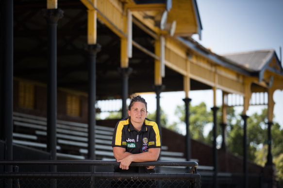 Tigers recruiter Lauren Tesoriero at Punt Road.