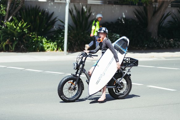 Fat bikes are popular with children in coastal suburbs. 