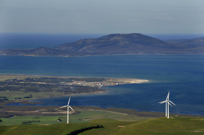 Barry Beach, with Wilsons Promontory in the background.