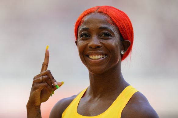 Jamaican sprinter Shelly-Ann Fraser-Pryce.