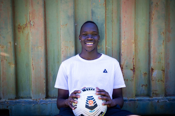 Alou Kuol might be an A-League rookie but he is already a firm favourite at the Central Coast Mariners and an A-League cult figure.