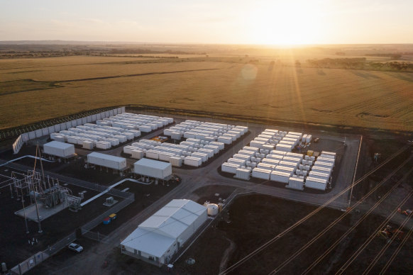 The 300-megawatt Victorian Big Battery near Geelong.