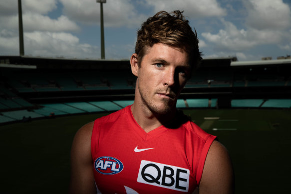 Luke Parker has won his third Sydney Swans club champion award, but his future at the club is unclear.