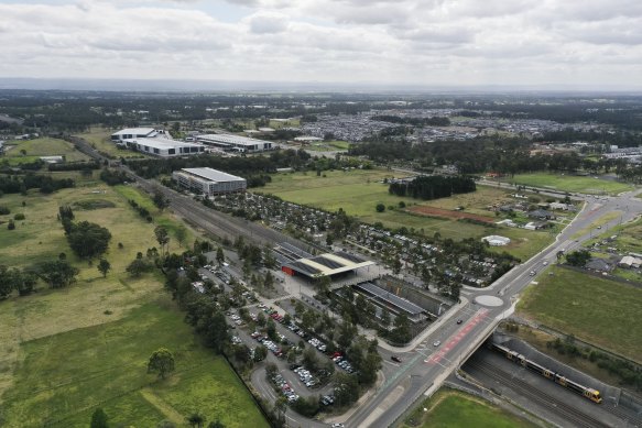 For now, Leppington Town Centre is a train station surrounded by fields.