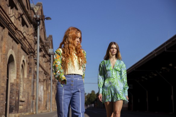 Alice McCall  and model Frankie wearing Alice McCall Resort 21.