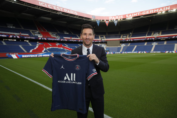Lionel Messi was unveiled as a Paris-Saint Germain player, set to earn in excess of $100 million a season on Wednesday.