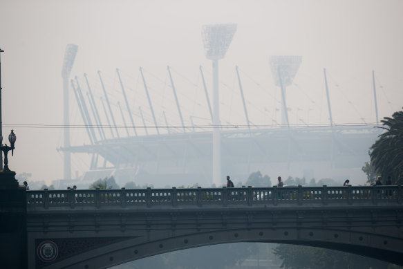 The MCG is barely visible.