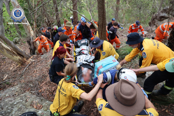 The rescue of 79-year-old Ronald Weaver, who had been missing for four days, in Wahroonga on December 30, 2022