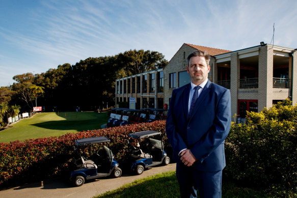 Nic Wright, deputy mayor of Willoughby Council, at the Northbridge Golf Club.