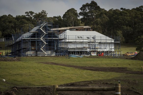The Block building site in the Macedon Ranges. 