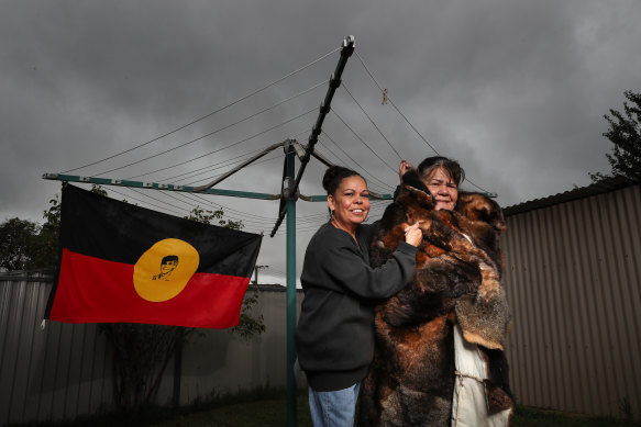 Nikki Foy, the organiser of the day of mourning in Ballarat, and her mother Diana Nikkelson.