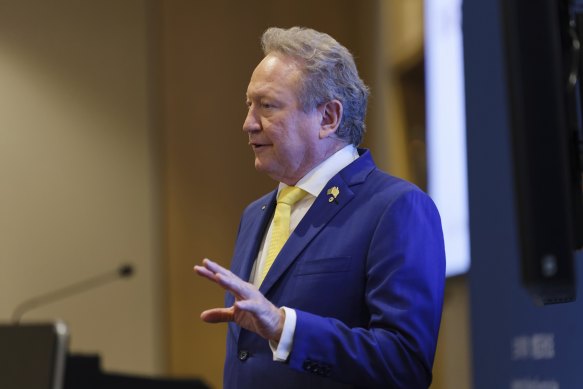 Andrew Forrest, founder and executive chairman of Fortescue Metals Group. 