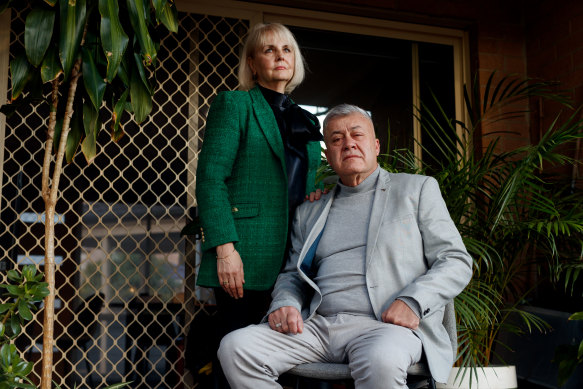 Giovanni Busa and Alona Danilishyna at home in Padstow, south-west Sydney.