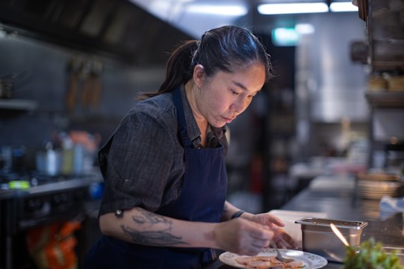 Tinee Suntivatana at Regale’s restaurant.