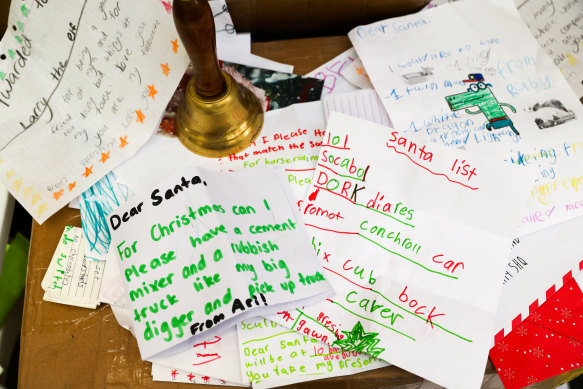 Some of the 10,000 letters Mr Sheean has collected over the years.