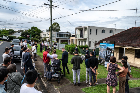 Eleven buyers registered to bid on the home, with five making offers.