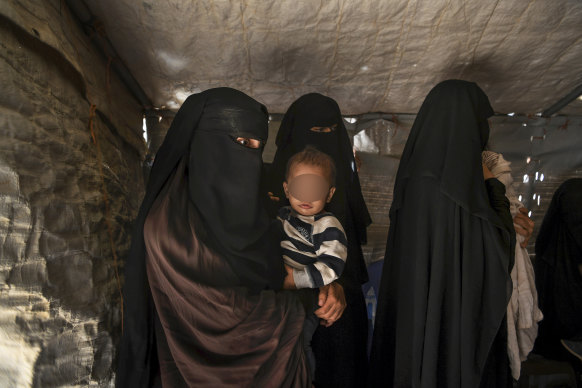Zahra Ahmed (left) in 2019 in al Hawl camp, wher<em></em>e 20 Australian women and 46 Australian children were detained.
