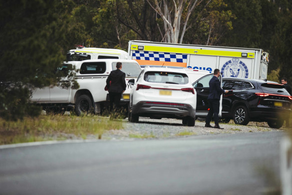 Family members arrived at the scene where the bodies were located just before 7pm and left shortly afterwards.