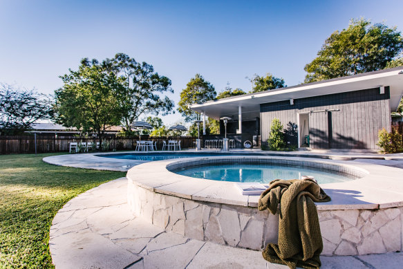 The refreshed pool area has a hot tub, sun loungers, a bar and pizza oven.