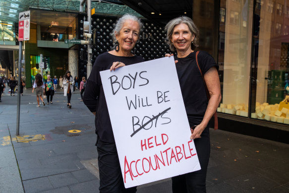 Margaret Donnellan and Cathy Corry at the Sydney’s March 4 Justice event.
