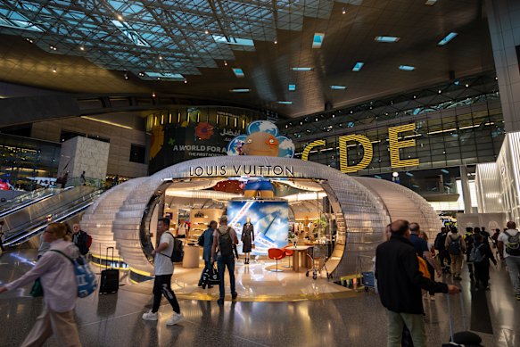 Shopping at Hamad International Airport, Doha.