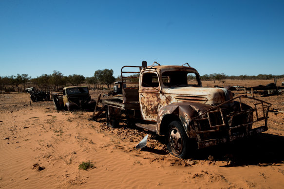 One of a few vintage vehicles left at Narriearra station.