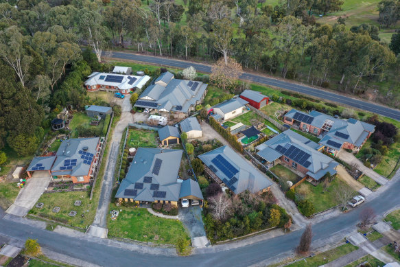 A housing estate powered by renewable energy in Yackandandah. 