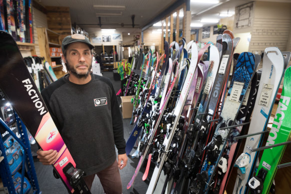 Aaron Place manages a family-owned Mansfield ski shop, which normally employs 25 people during the winter. 