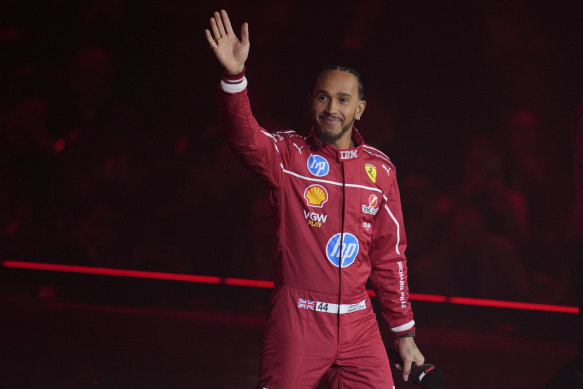 Ferrari driver Lewis Hamilton will debut in red at Albert Park. 