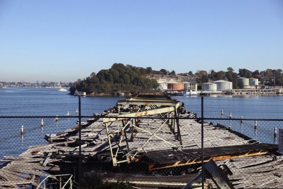 The Waverton Coal Loader wharf which has now been heritage listed.